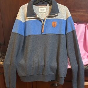 Wanakome Men's Blue and‎ Gray Zip-Up Sweater
